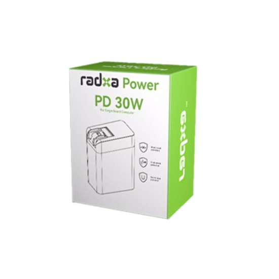 Radxa 30W Power PD Adapter - USB Type-C - 100-240V 50/60Hz AC Input - EU Plug