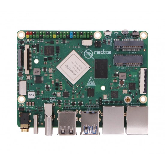 Radxa ROCK 3B 2GB LPDDR4 RAM No eMMC Single Board Computer - Based On Rockchip RK3568 Quad-Core Processor - No Wireless