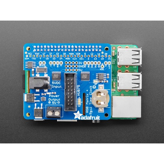 Adafruit RGB Matrix HAT + RTC for Raspberry Pi - Mini Kit Adafruit RGB Matrix HAT + RTC for Raspberry Pi - Mini Kit