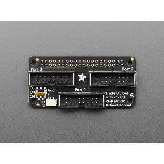 Adafruit Triple LED Matrix Bonnet for Raspberry Pi - For HUB75 Adafruit Triple LED Matrix Bonnet for Raspberry Pi - For HUB75