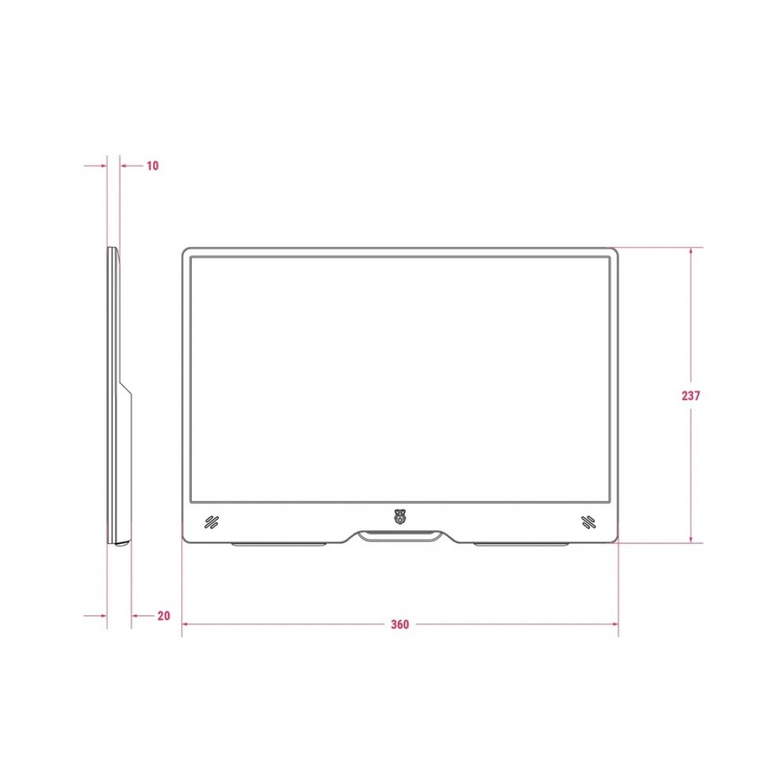 Buy Official Raspberry Pi Monitor - Red & White Online In India at ...
