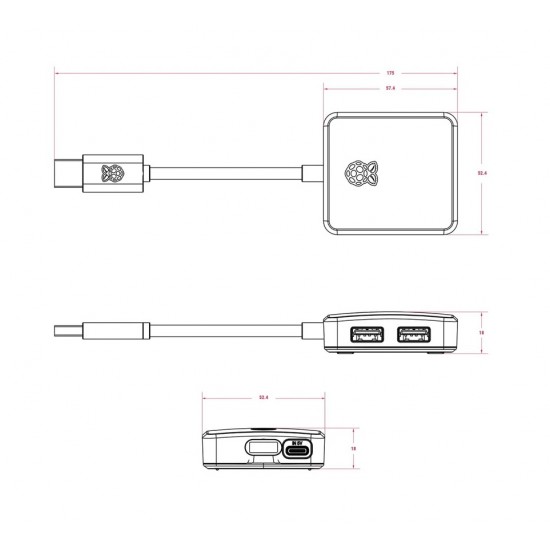 Official Raspberry Pi USB 3 Hub