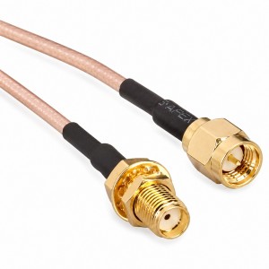 OmniLink SMA Male to SMA Female Cable RG316 20cm | RF Coaxial Extension Cable Gold Plated OmniLink SMA Male to SMA Female Cable RG316 20cm | RF Coaxial Extension Cable Gold Plated