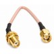 OmniLink SMA Male to SMA Female Cable RG316 20cm | RF Coaxial Extension Cable Gold Plated