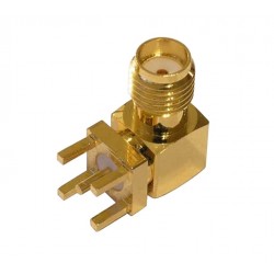 SMA Female Connector - Right Angle - PCB Mount SMA Female Connector - Right Angle - PCB Mount