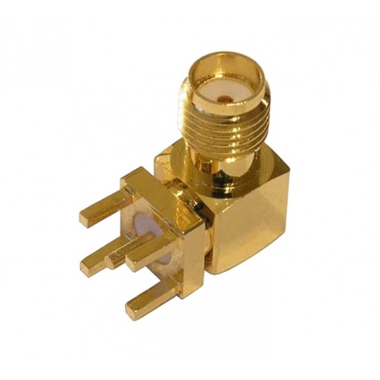 SMA Female Connector - Right Angle - PCB Mount