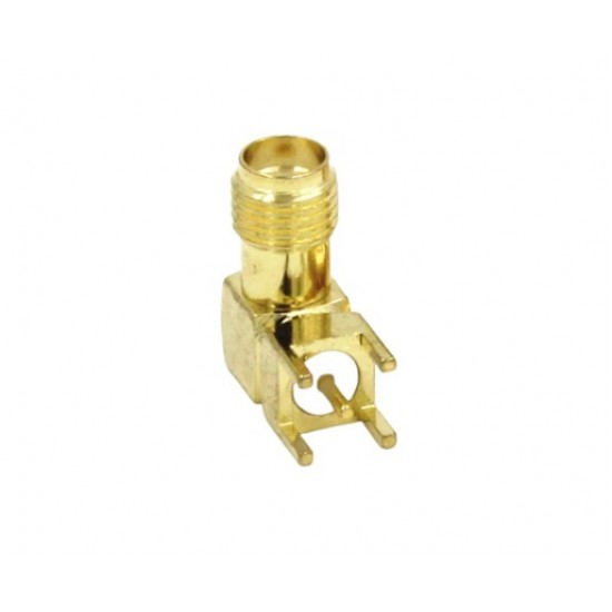 SMA Female Connector - Right Angle - PCB Mount