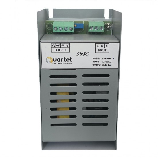 12V 5A - 60W AC to DC Switching Mode Power Supply (SMPS) - Single Output
