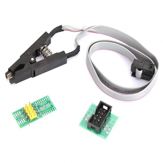 SOIC8 SOP8 IC Programmer Testing Clip With Welding Wire and Board