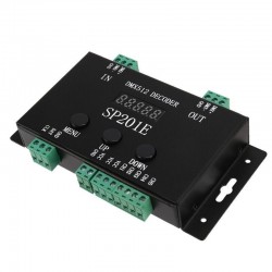 SP201E DMX512 DC 5-24V Remote Control Decoder For Addressable RGB IC WS2812B WS2811 SP201E DMX512 DC 5-24V Remote Control Decoder For Addressable RGB IC WS2812B WS2811