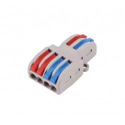 SPL-42 - 4:2 Splicing Connector Terminal, Lever Spring Lock - 28-12 AWG SPL-42 - 4:2 Splicing Connector Terminal, Lever Spring Lock - 28-12 AWG