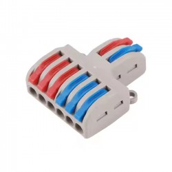 SPL-62 - 6:2 Splicing Connector Terminal, Lever Spring Lock - 28-12 AWG SPL-62 - 6:2 Splicing Connector Terminal, Lever Spring Lock - 28-12 AWG