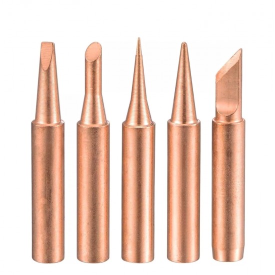 [Set of 5] 900M-T Series Pure Copper Soldering Iron Tips