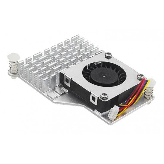 Active Cooler for Raspberry Pi 5 – Aluminum Heatsink With Thermal Pads (Silver Color)
