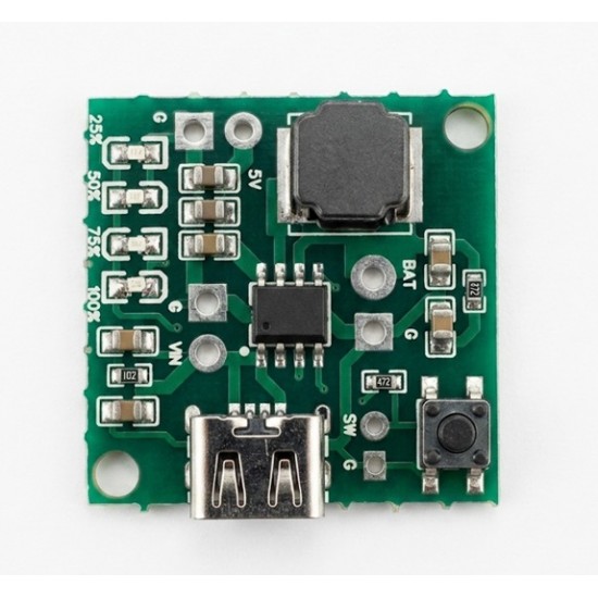 Single Cell BMS Boost Converter Module - 5V / 2A (Upto 2.8A with Cooling) Single Cell BMS Boost Converter Module - 5V / 2A (Upto 2.8A with Cooling)