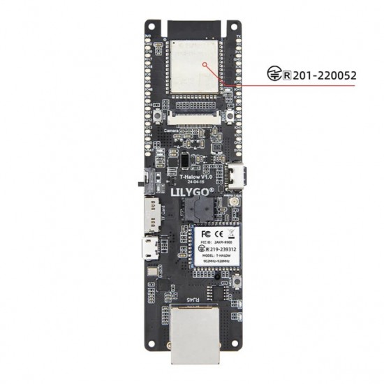LILYGO T-Halow V1.0 ESP32-S3 + 868MHz LoRa + RJ45 Port Wireless Development Board (H766) LILYGO T-Halow V1.0 ESP32-S3 + 868MHz LoRa + RJ45 Port Wireless Development Board (H766)