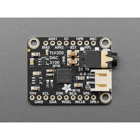 Adafruit TLV320DAC3100 I2S Audio DAC Board with Headphone and Speaker Out Adafruit TLV320DAC3100 I2S Audio DAC Board with Headphone and Speaker Out
