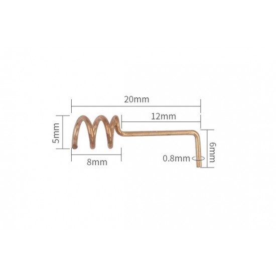 TX2400-TH-20W 2.4GHz 1dBi Brass Elbow Spring Antenna TX2400-TH-20W 2.4GHz 1dBi Brass Elbow Spring Antenna