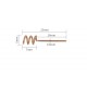 TX2400-TH-23Z 2.4GHz 1dBi Brass Straight Spring Antenna