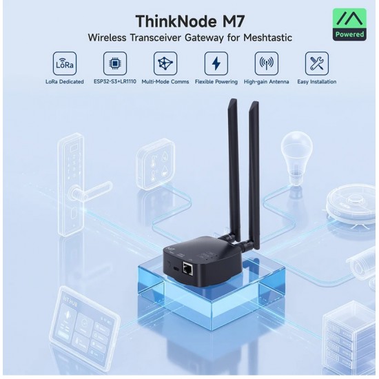 Elecrow ThinkNode M7 Meshtastic Wireless Communication Gateway, Support PoE Power, Powered By ESP32-S3 and LR1110 - Support 868MHz/915MHz Band