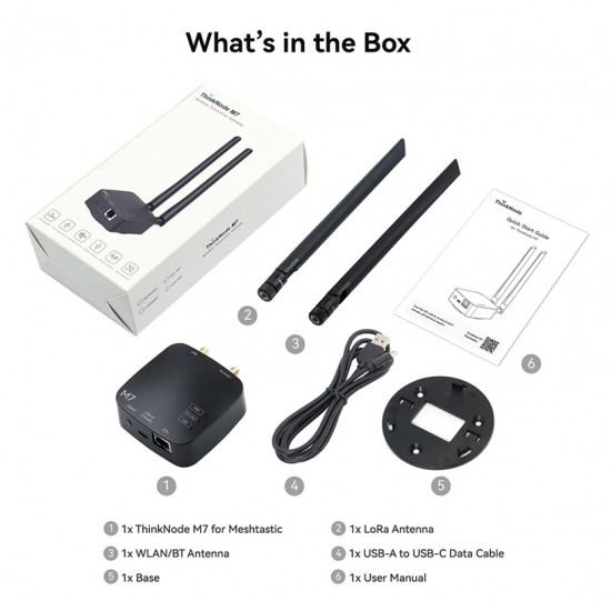 Elecrow ThinkNode M7 Meshtastic Wireless Communication Gateway, Support PoE Power, Powered By ESP32-S3 and LR1110 - Support 868MHz/915MHz Band