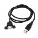 USB2.0 Type A Male to Type A Female Panel-Mount Cable - 1.5 Meter Cable Length USB2.0 Type A Male to Type A Female Panel-Mount Cable - 1.5 Meter Cable Length