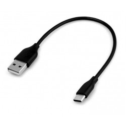 USB Type A to C Male Cable - USB C Data Cable - 20cm Cable Length - Black USB Type A to C Male Cable - USB C Data Cable - 20cm Cable Length - Black