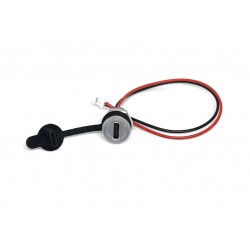 Panel Mount USB Type C Female Connector with Screw & Dust Cap - 2 Pin JST-PH-2.0 Connector Output - Transparent Color Panel Mount USB Type C Female Connector with Screw & Dust Cap - 2 Pin JST-PH-2.0 Connector Output - Transparent Color
