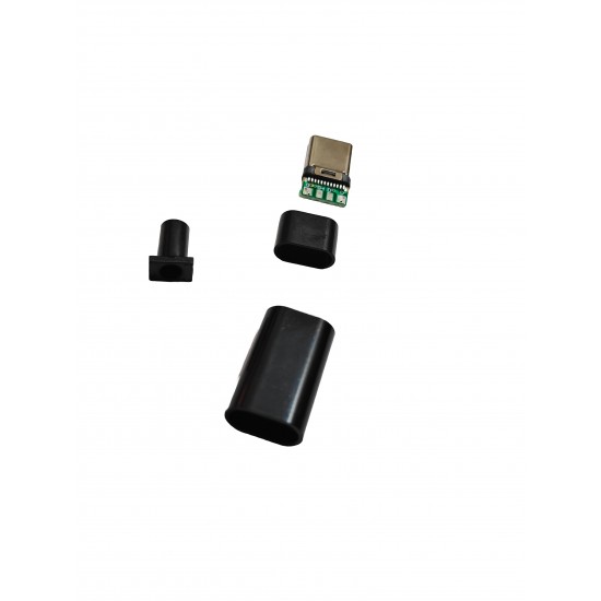 USB Type-C 24 Pin Male Plug with Enclosure - Black USB Type-C 24 Pin Male Plug with Enclosure - Black