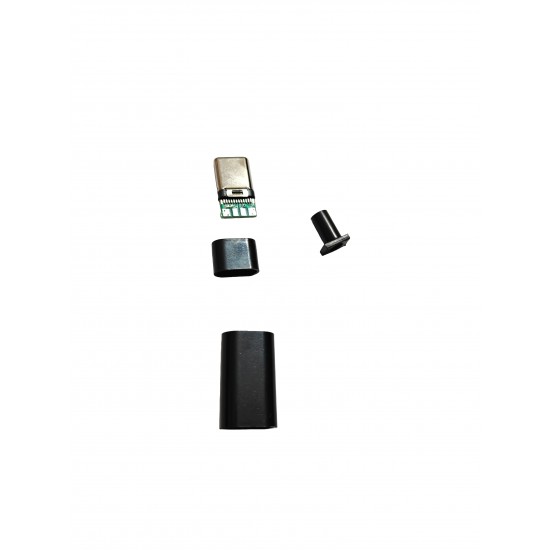 USB Type-C 24 Pin Male Plug with Enclosure - Black USB Type-C 24 Pin Male Plug with Enclosure - Black