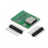 USB Type C 12 Pin Female Connector Breakout Board With Header