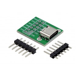 USB Type C 12 Pin Female Connector Breakout Board With Header USB Type C 12 Pin Female Connector Breakout Board With Header