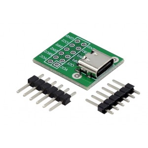 USB Type C 12 Pin Female Connector Breakout Board With Header USB Type C 12 Pin Female Connector Breakout Board With Header