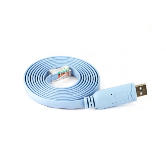 USB To RJ45 Console Cable, USB Type A to RJ45 Console Male Port, FT232RL Chip, Cable Length 1.5 Meter