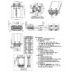 USB 3.1 Type C 14Pin Female Connector - Vertical Type - Through Hole PCB Mount