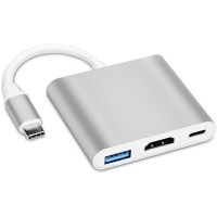 USB Type C 3-in-1 Multi-Port Adapter