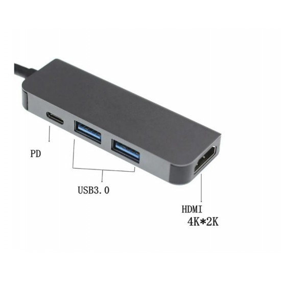 USB Type C 4-in-1 Multi-Port Adapter
