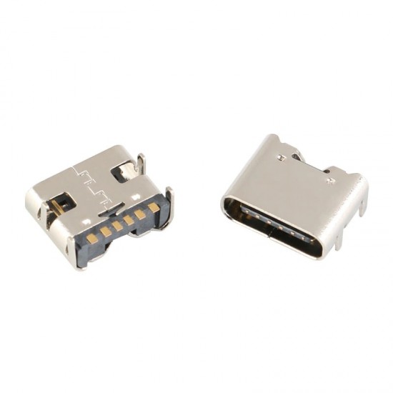 USB 3.1 Type-C 6Pin Female USB Connector SMD