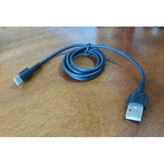 USB A Male to Type C Male Cable - 1 Meter - USB C Data Cable - UC-31 - Black