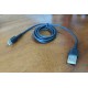 USB A Male to Type C Male Cable - 1 Meter - USB C Data Cable - UC-31 - Black