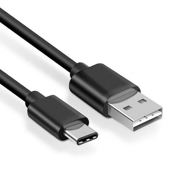 USB A male to Type C Male Cable - 1 meter - USB C Data Cable - UC-31 - Black