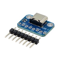 USB 3.1 Type C 16 Pin Female Connector Breakout Board With Header USB 3.1 Type C 16 Pin Female Connector Breakout Board With Header
