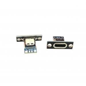 USB 3.1 Type-C 4 Pin Female Connector Jack With Fixing Plate
