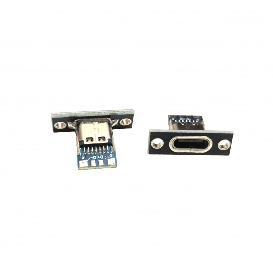 USB 3.1 Type-C 4 Pin Female Connector Jack With Fixing Plate