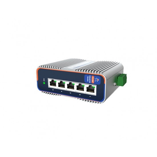 USR-ISG1005 Industrial Grade 5-Channel Gigabit Ethernet Switch - DC 9.6-60V - Din Rail Mount