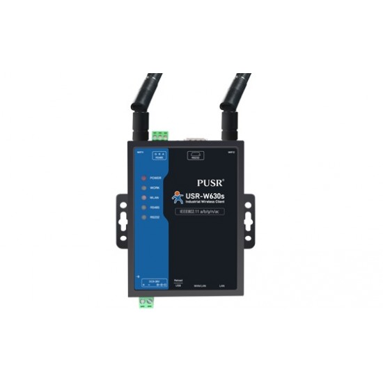 USR-W630S 2.4/5GHz Dual Band Serial/Ethernet to Wi-Fi Converter - Wi-Fi 5 - Support MQTT/TCP/UDP/HTTP & ModBus Gaterway