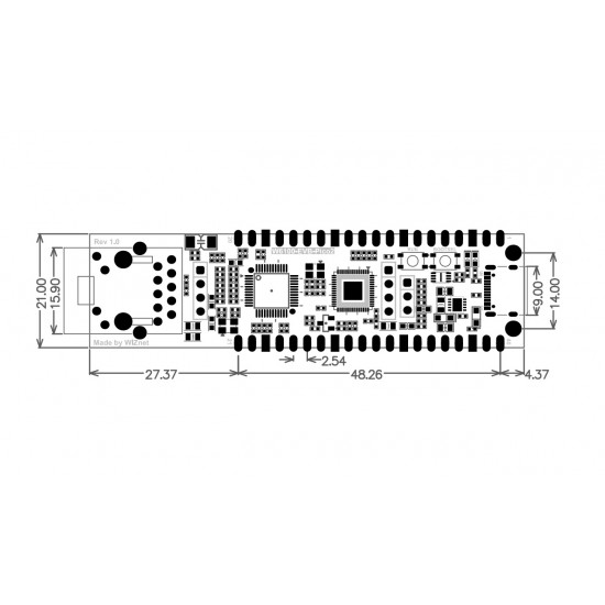 WIZnet W6100-EVB-Pico2 RP2350 & W6100 Based Evaluation Board