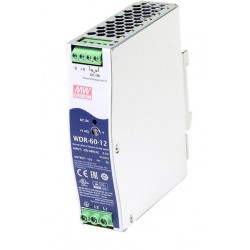 Mean Well WDR-60-12 12V 5A 60W DIN Rail Switching Power Supply (SMPS)