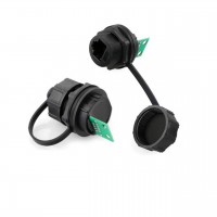 YT RJ45 Cat6A Female Socket Ethernet Connector IP67 Waterproof - Panel Mount PCB Shield - YT-RJ45-JSX-29-001