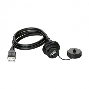 YU Series USB2.0 Female-Male Data Connector IP67 Waterproof - 1 Meter Cable Length - YU-USB2-FS-MP-1M-001 YU Series USB2.0 Female-Male Data Connector IP67 Waterproof - 1 Meter Cable Length - YU-USB2-FS-MP-1M-001